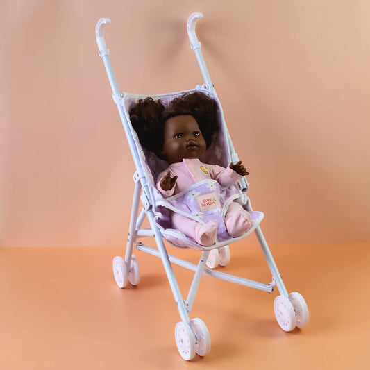 Tiny Harlow doll’s stroller- Lilac Daisy