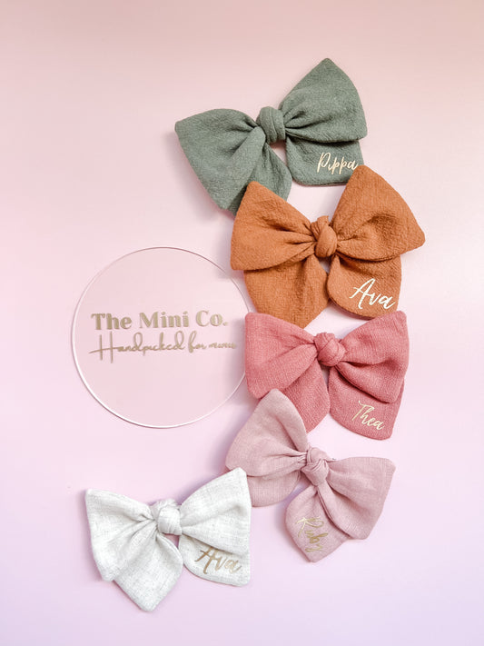 EARTH Personalised Pinwheel Bow- Forest