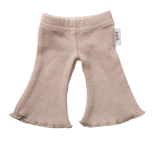 SOLL the label dolly Ribbed flares- Dusty Pink
