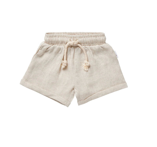 SOLL the label linen shorts- Oat