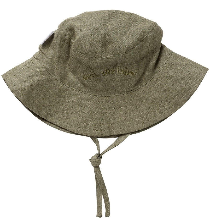 SOLL the label linen bucket hat- Khaki