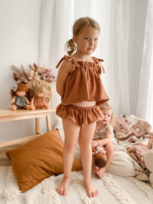 EARTH Girl’s two piece set- Clay