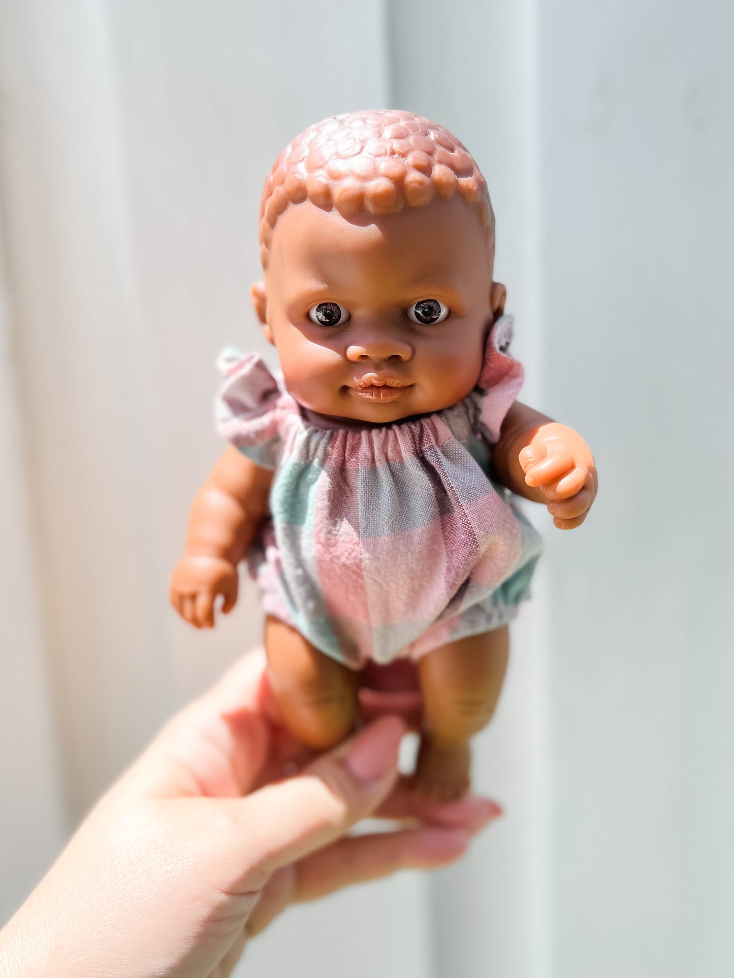 34/38cm Doll’s two piece set- Pink Tartan