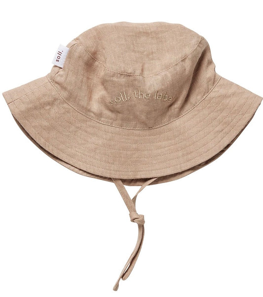 SOLL the label linen bucket hat- Camel