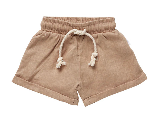 SOLL the label linen shorts- Camel